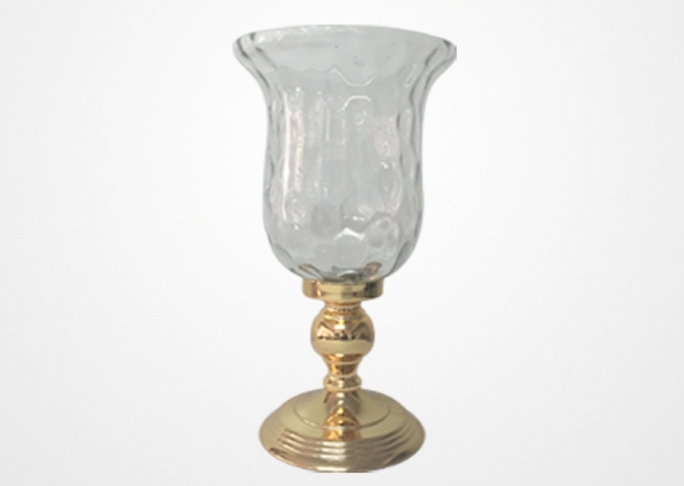 Vaso de Vidro Dourado